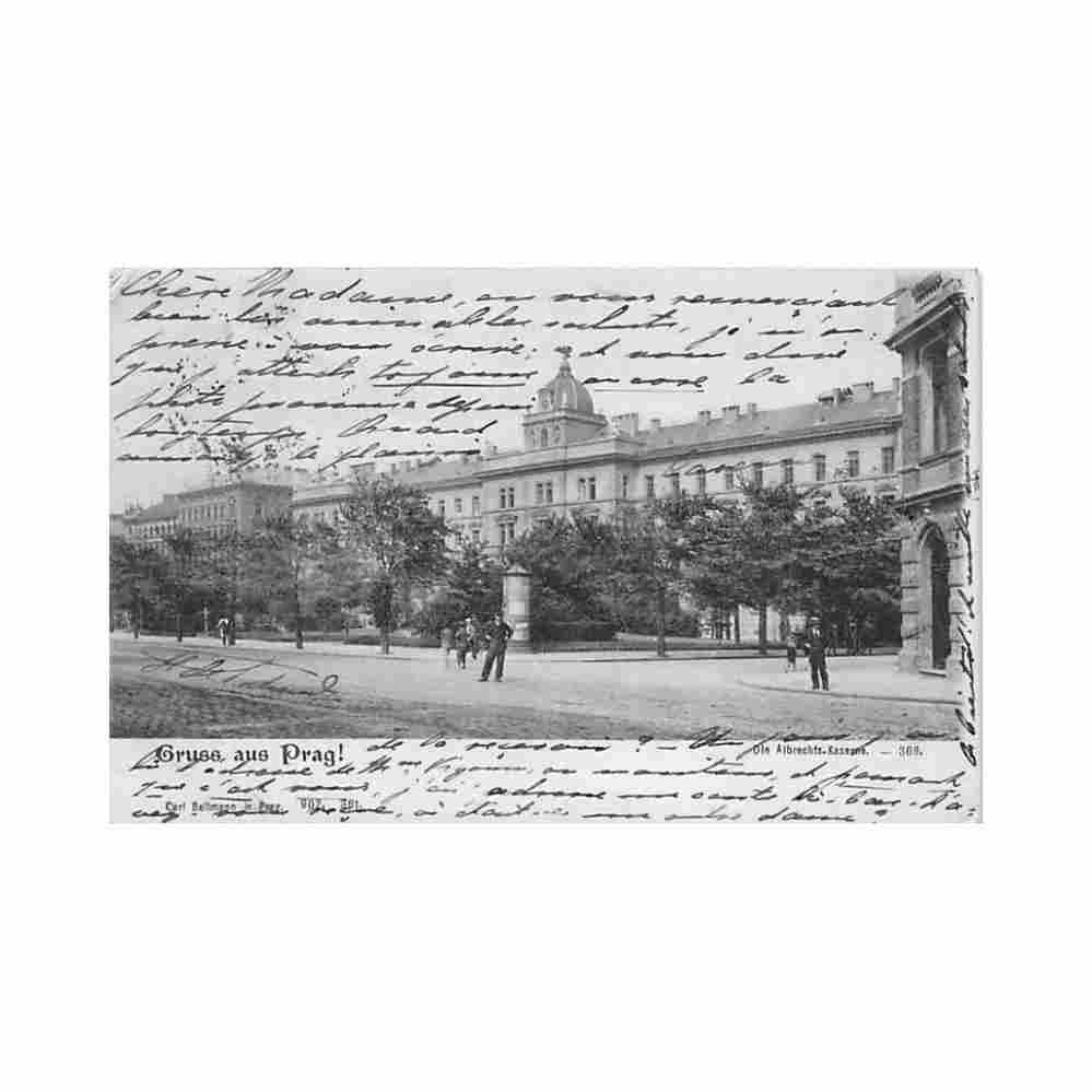 czech rep prague praha die albrechts kaserne Vintage A4 Photo Print