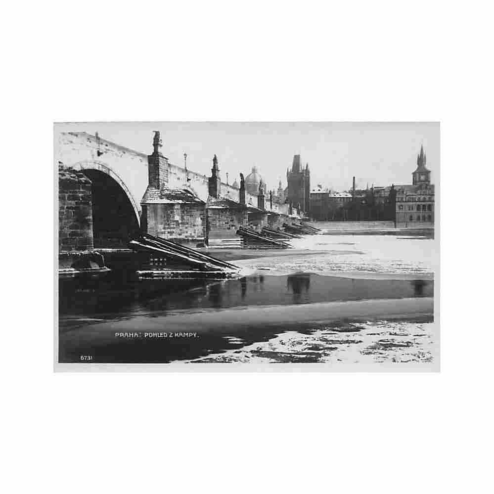 czech rep prague praha pohled z kampy Vintage A4 Photo Print