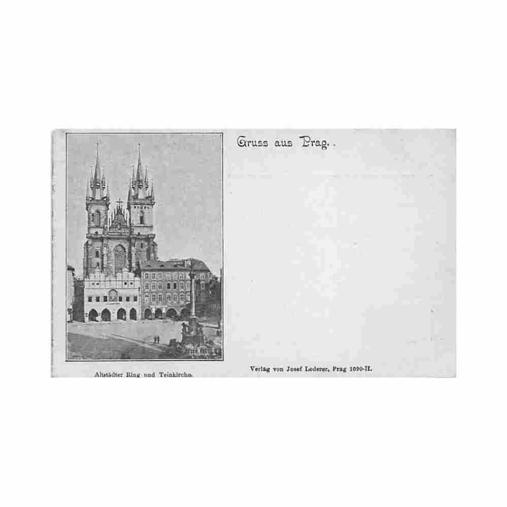 czech rep praha altstadter ring und teinkirch josef lederer 1090 ii Vintage A4 Photo Print
