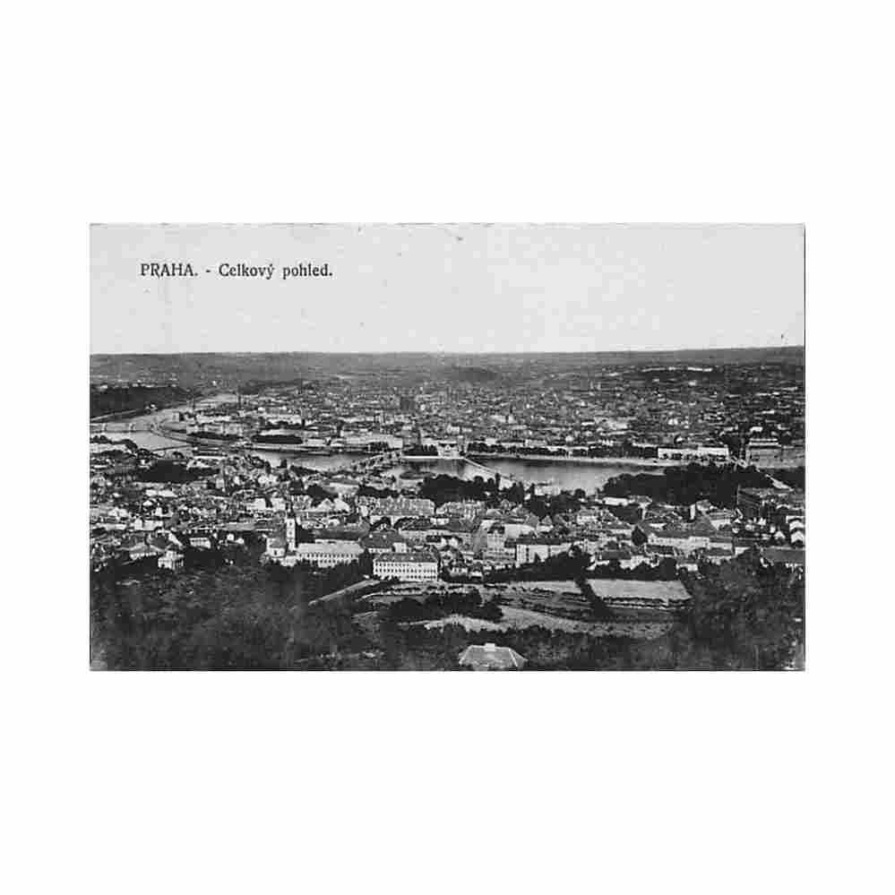 czech rep praha celkovy pohled Vintage A4 Photo Print