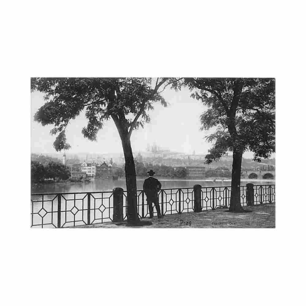 czech rep praha franzens quai Vintage A4 Photo Print