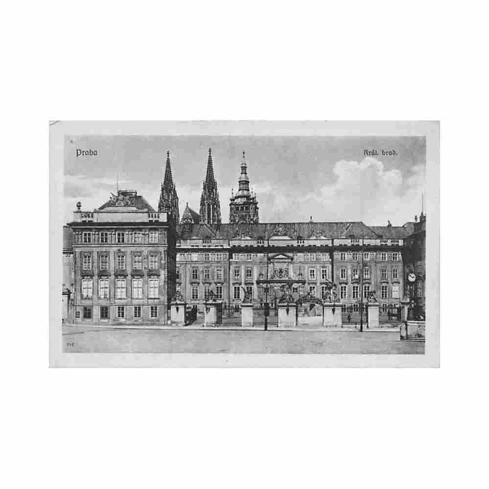 czech rep praha kral hrad Vintage A4 Photo Print