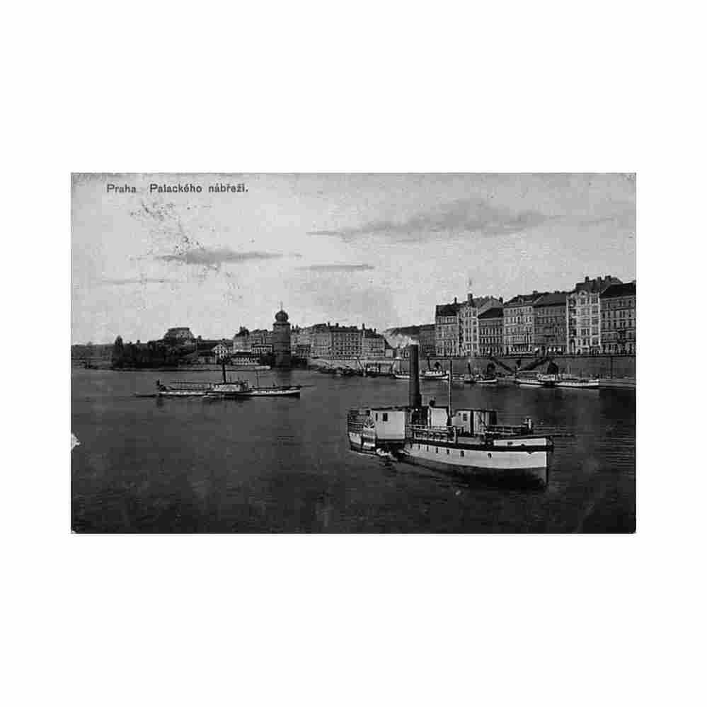 czech rep praha palackeho nabrezi Vintage A4 Photo Print