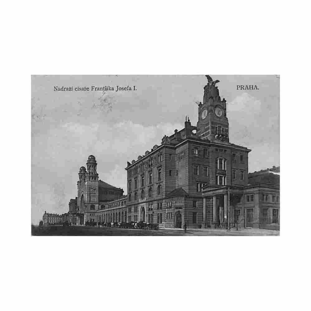 czech rep praha prague nadrazi cisare frantiska josefa i Vintage A4 Photo Print