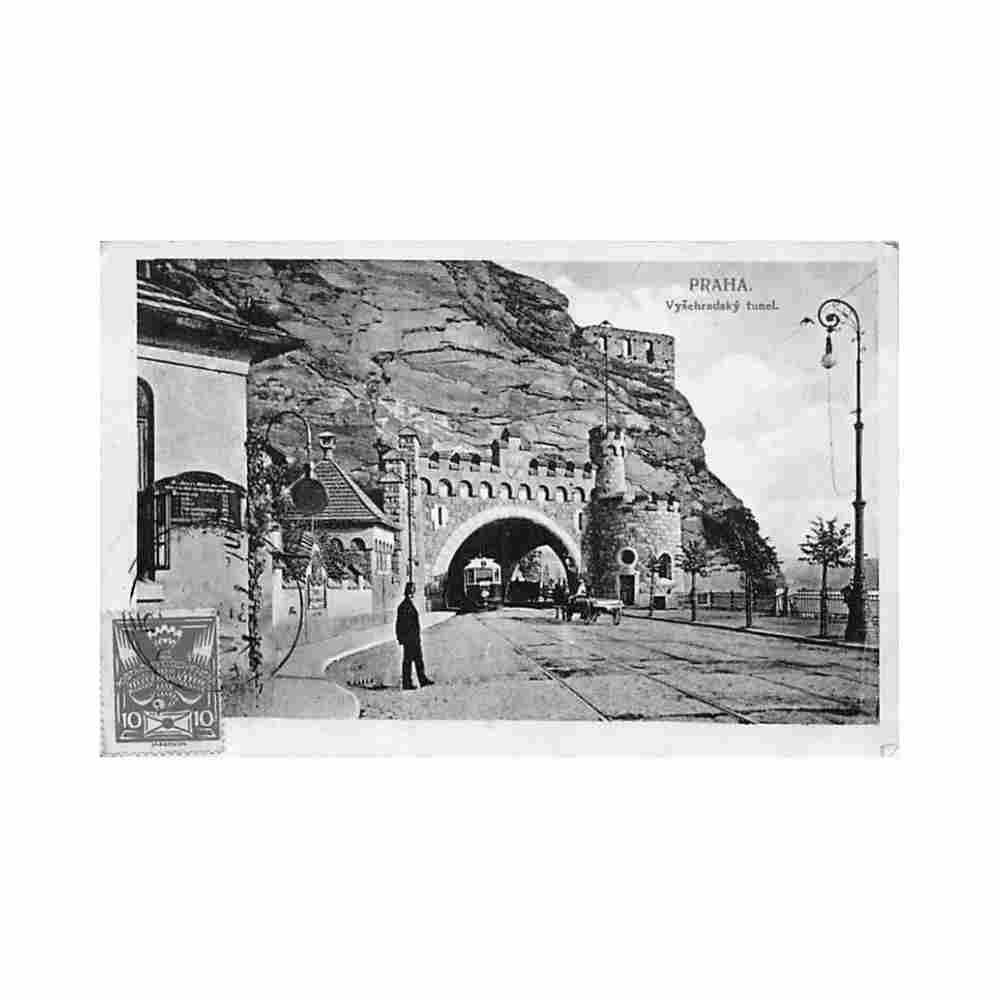 czech rep praha vyschradsky tunel Vintage A4 Photo Print