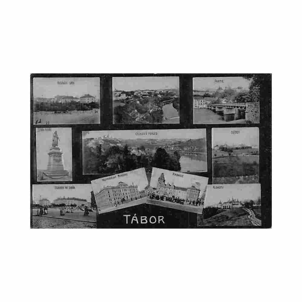 czech rep tabor multi views Vintage A4 Photo Print