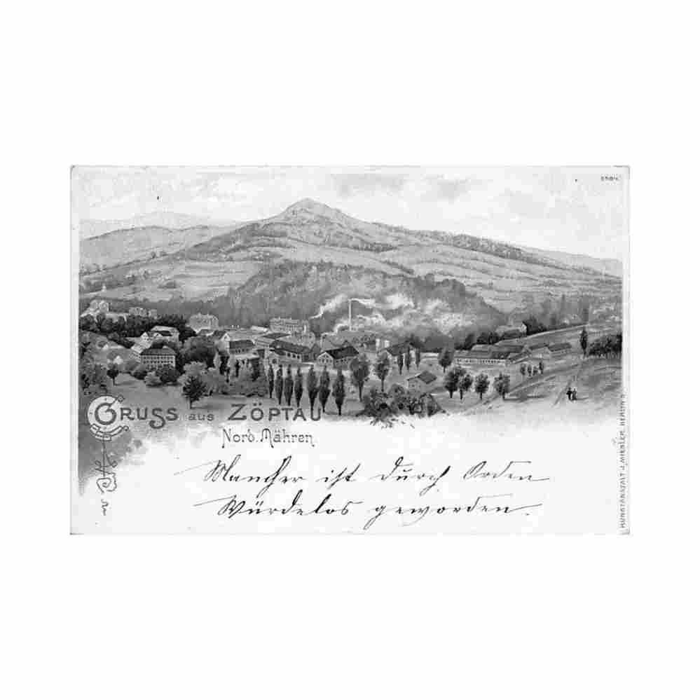 czech rep zoptau sobotin Vintage A4 Photo Print