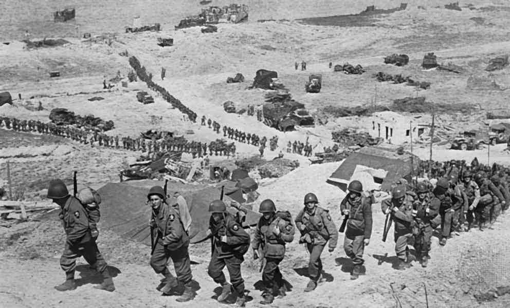 d day normandy 2 Vintage world war A4 Photo Print