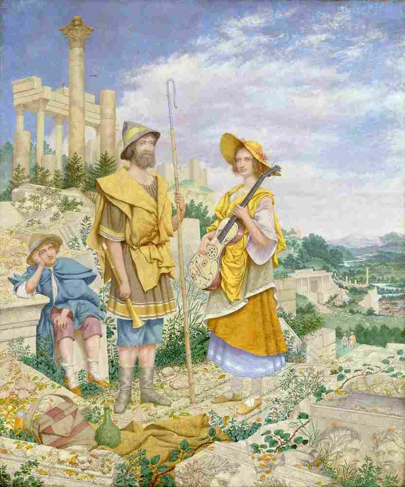 dadd wandering musicians Art A4 Photo Print