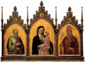 daddi madonna and child with saints matthew and nicholas Art A4 Photo Print