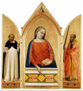 daddi madonna and saints thomas aquinas and paul Art A4 Photo Print