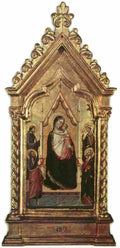 daddi virgin and child enthroned with saints Art A4 Photo Print