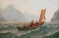 dahl Fiord with Sailing Boat Art A4 Photo Print