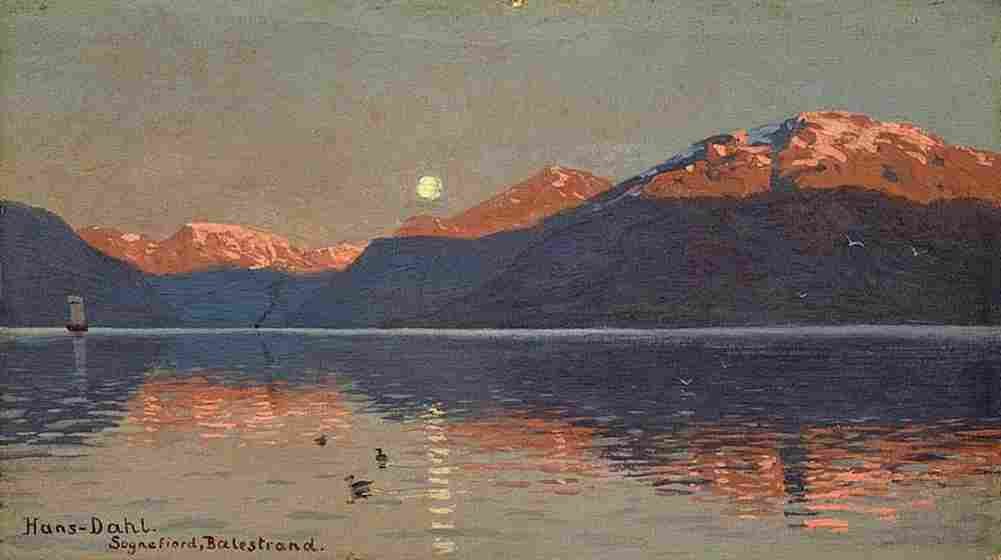 dahl The Sognefjorden in Balestrand Art A4 Photo Print
