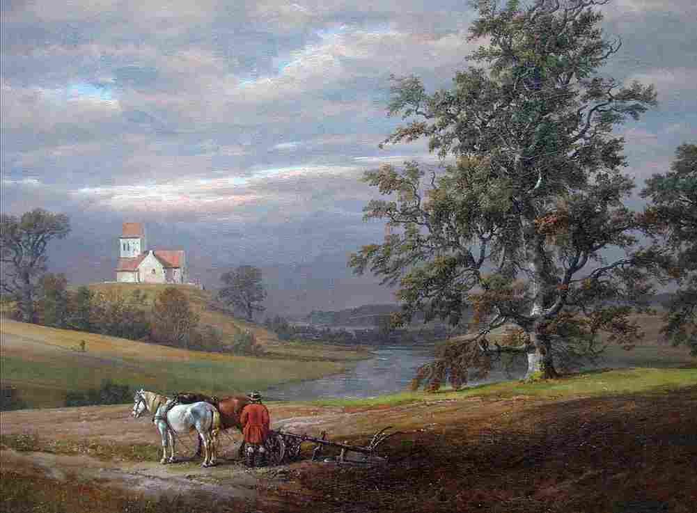 dahl jo Pedersborg Church Art A4 Photo Print