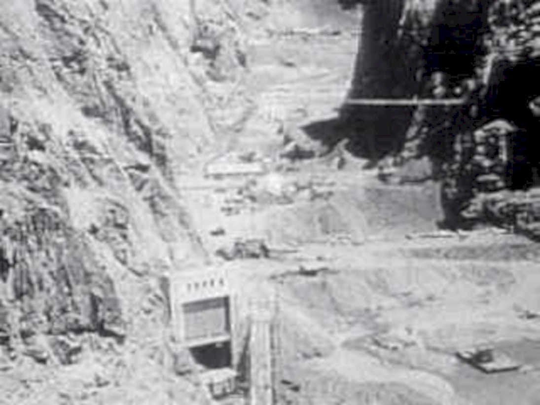 dam construction site1980s 1990s A4 Photo Print