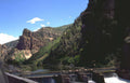dam river cliff Vintage A4 Photo Print