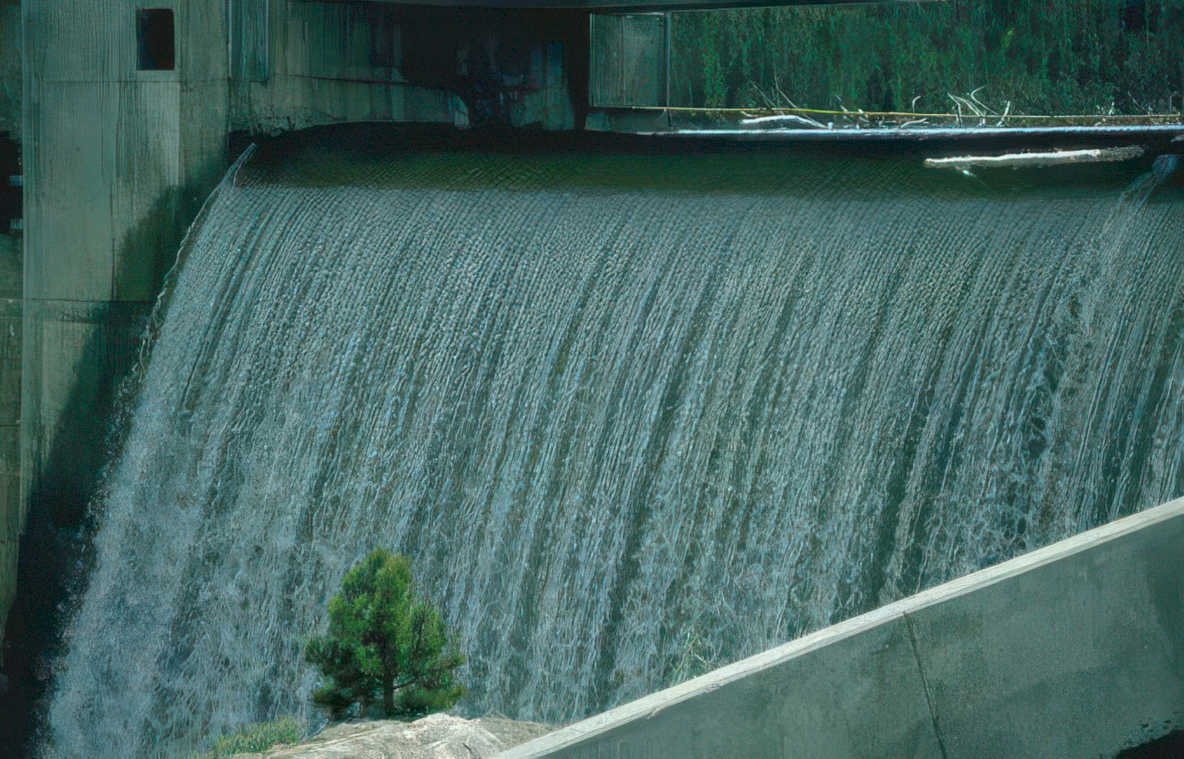 dam spillway cascade Vintage A4 Photo Print