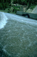 dam spillway rocks Vintage A4 Photo Print