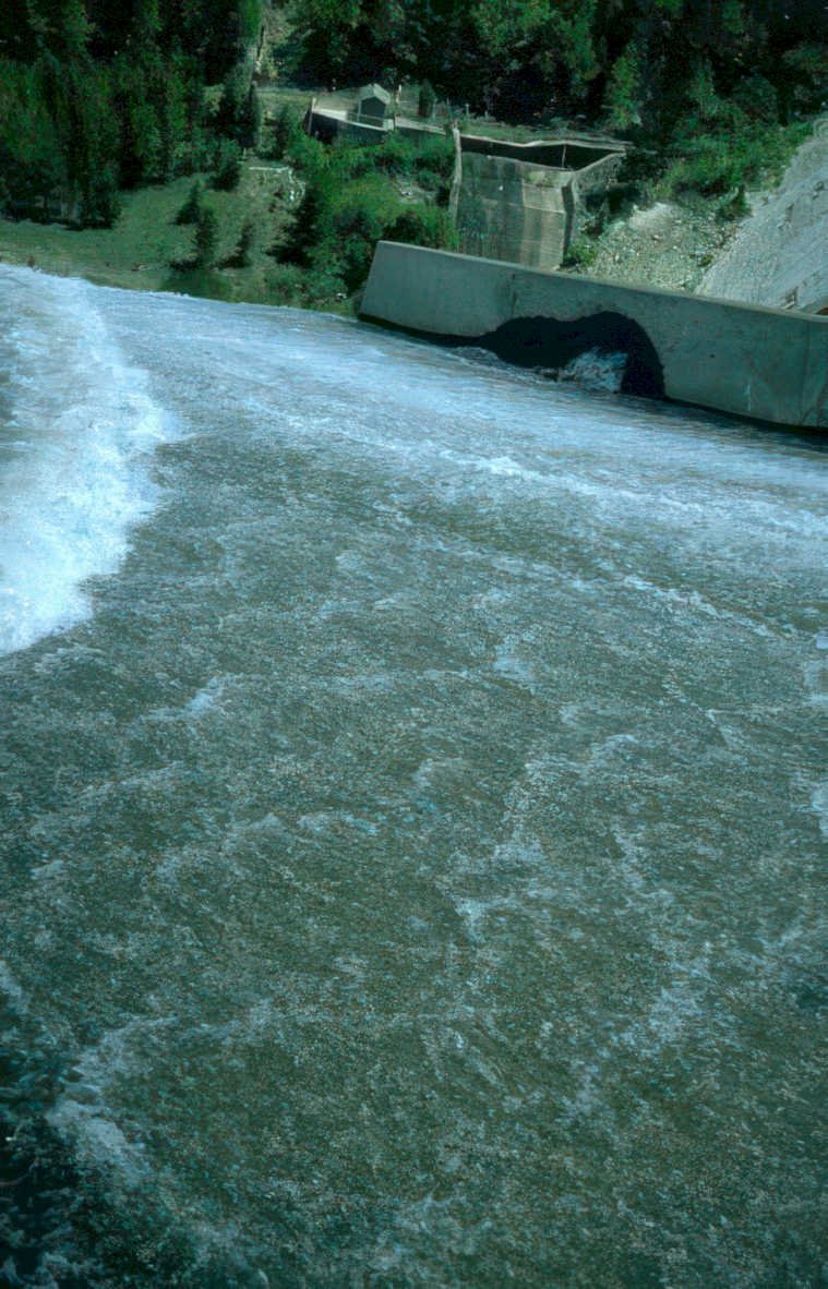dam spillway rocks Vintage A4 Photo Print