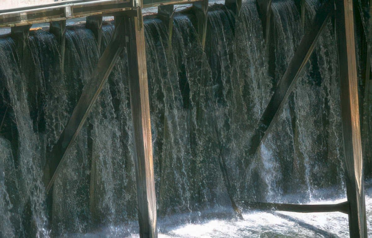 dam spillway water Vintage A4 Photo Print