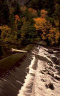dam waterfall autumn 1980s 1990s A4 Photo Print