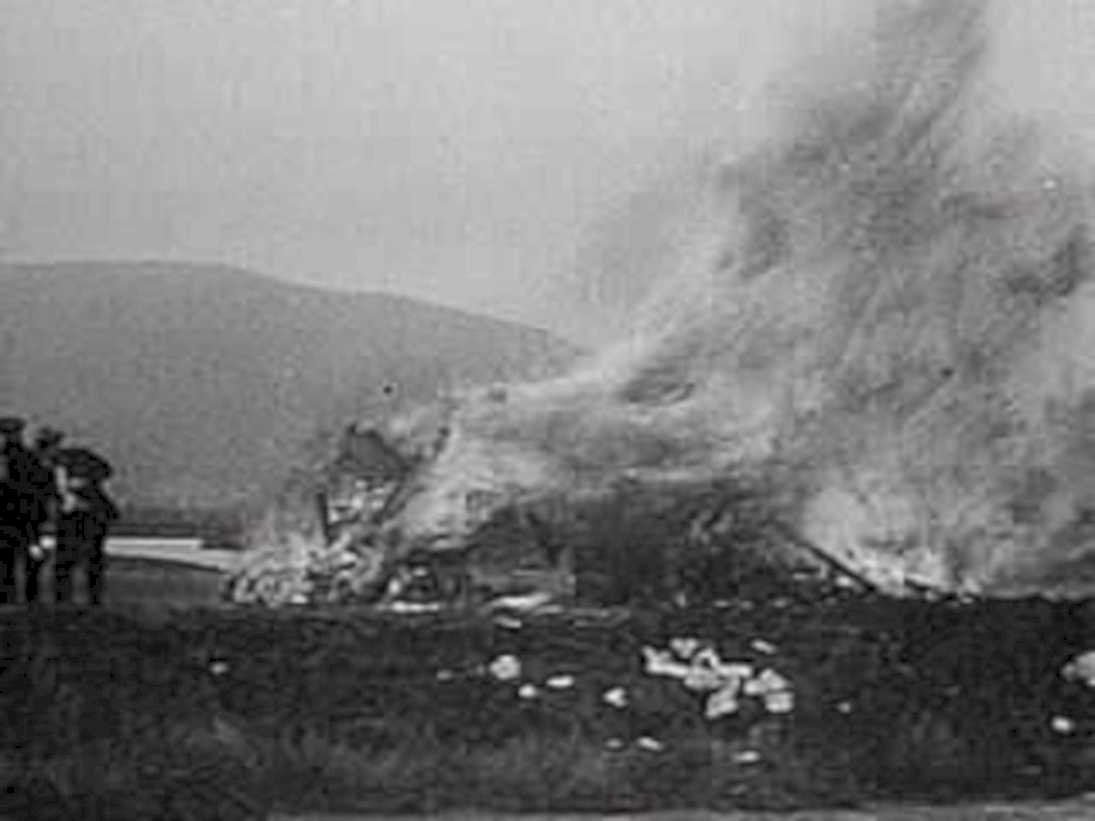 damaged jet crash1980s 1990s A4 Photo Print