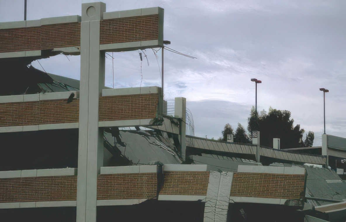 damaged parking garage 1 Vintage A4 Photo Print