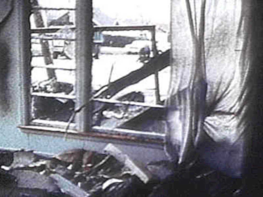 damaged window debris1980s 1990s A4 Photo Print