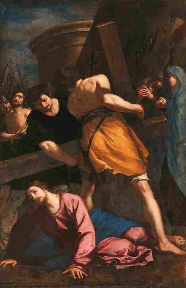 dandini vincenzo christ fallen under the cross Art A4 Photo Print