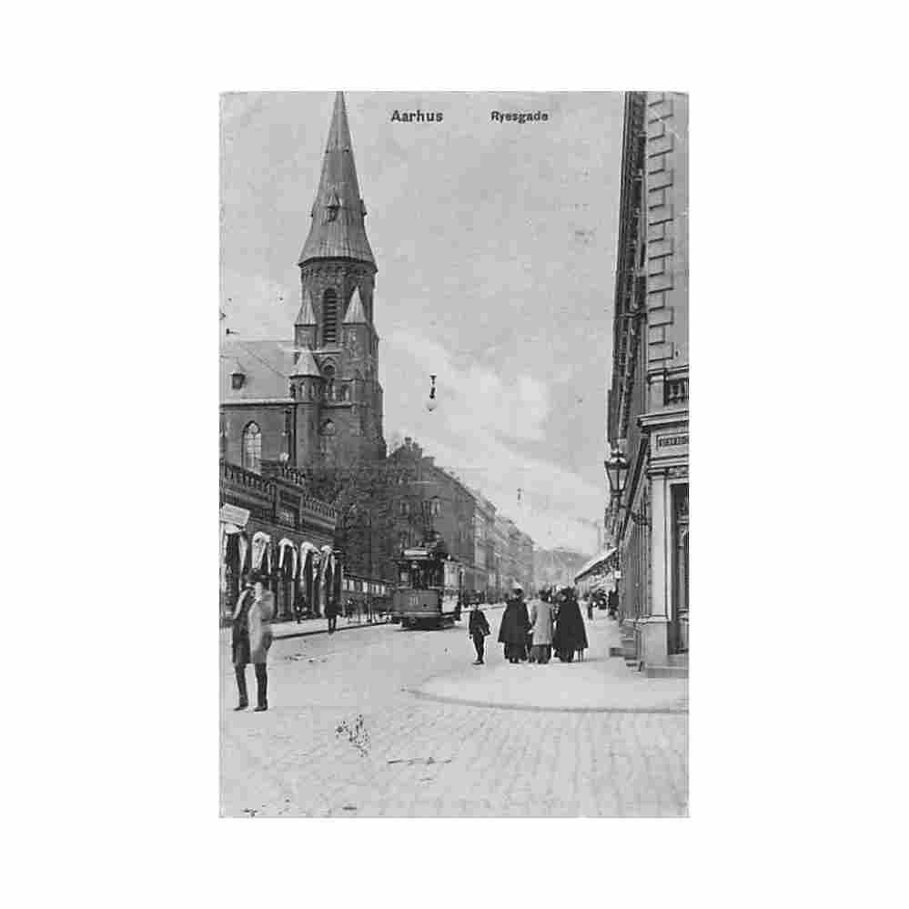 danmark aarhus ryesgade sporvogn 16 wm rohweder Vintage A4 Photo Print