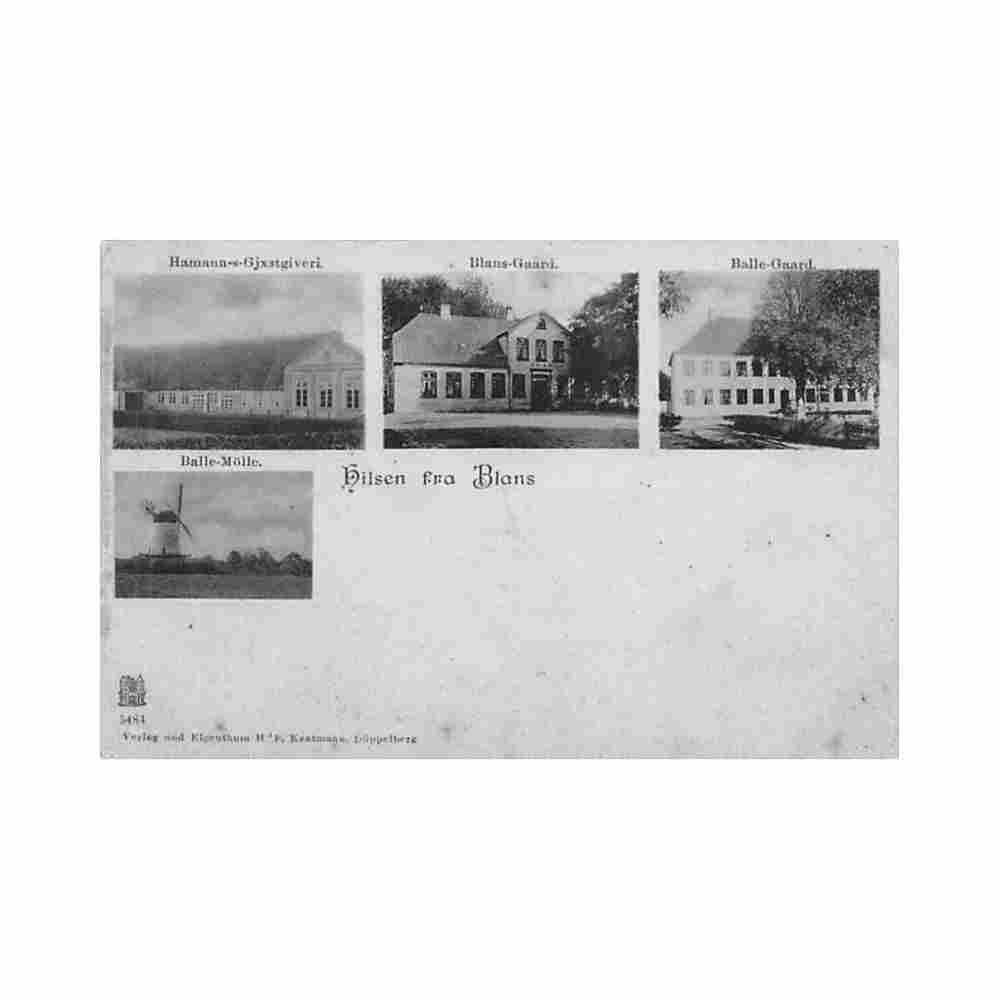 danmark blans windmill hamann gjxstgiveri blans gaard bzlle gaard h f kaatmann Vintage A4 Photo Print