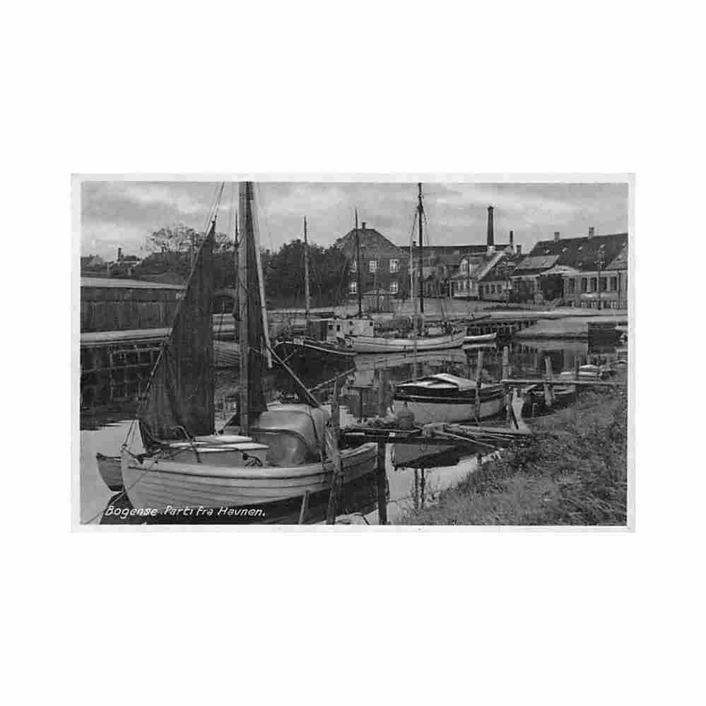 danmark bogense parti fra havnen e s Vintage A4 Photo Print