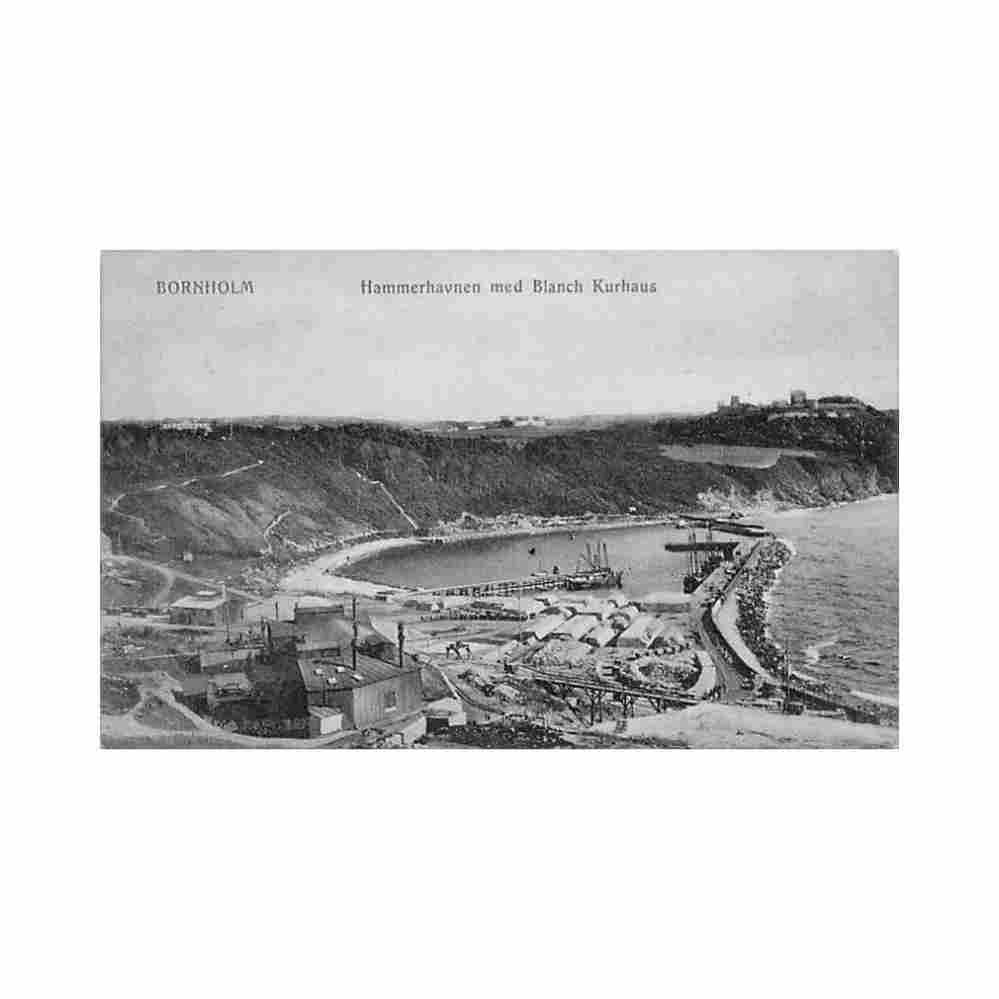 danmark bornholm hammerhavnen med blanch kurhaus arthur schuster 639 Vintage A4 Photo Print