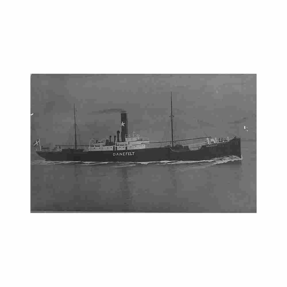 danmark cargo ship danefelt built 1920 at aalborg Vintage A4 Photo Print