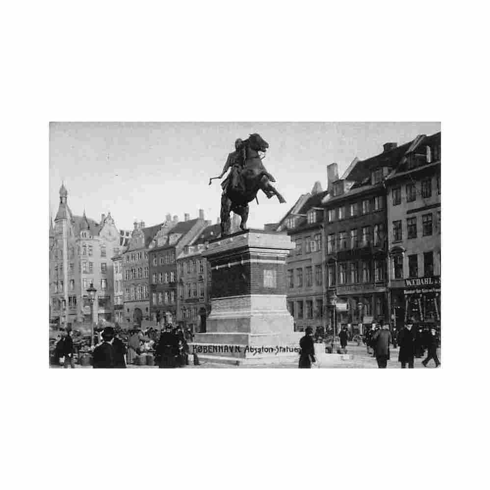 danmark kobenhavn absalon statuen stenders forlag 6058 Vintage A4 Photo Print