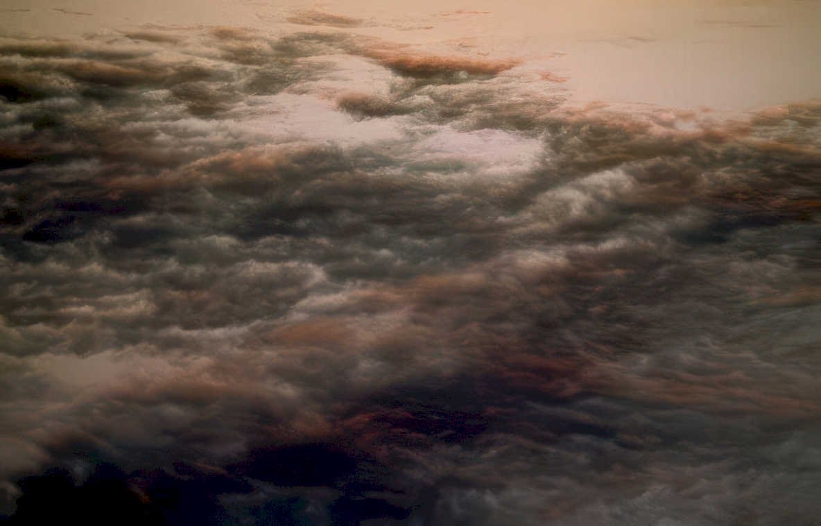 dark grey clouds Vintage A4 Photo Print
