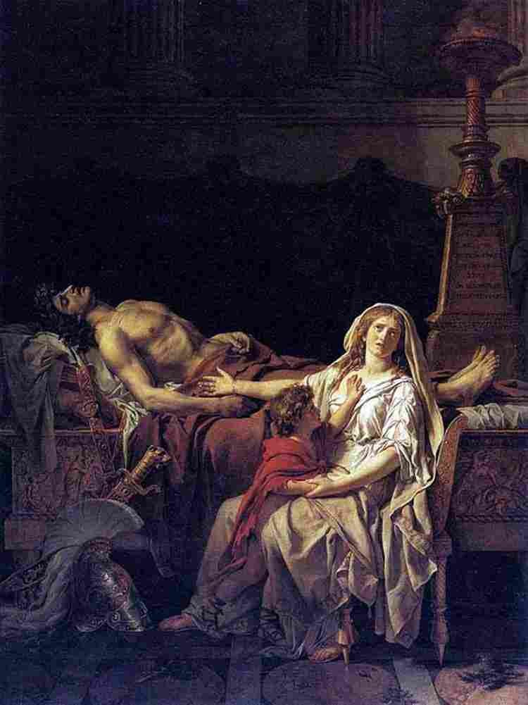 dav Andromache Mourning Hector Art A4 Photo Print
