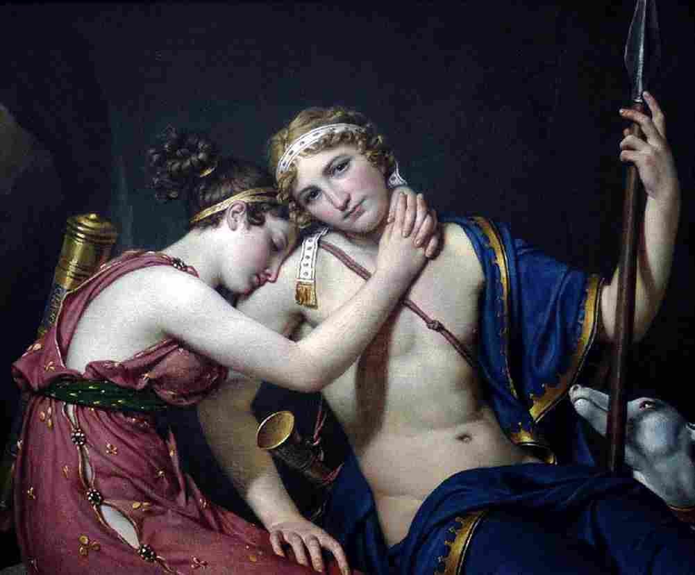 dav The Farewell of Telemachus and Eucharis Art A4 Photo Print