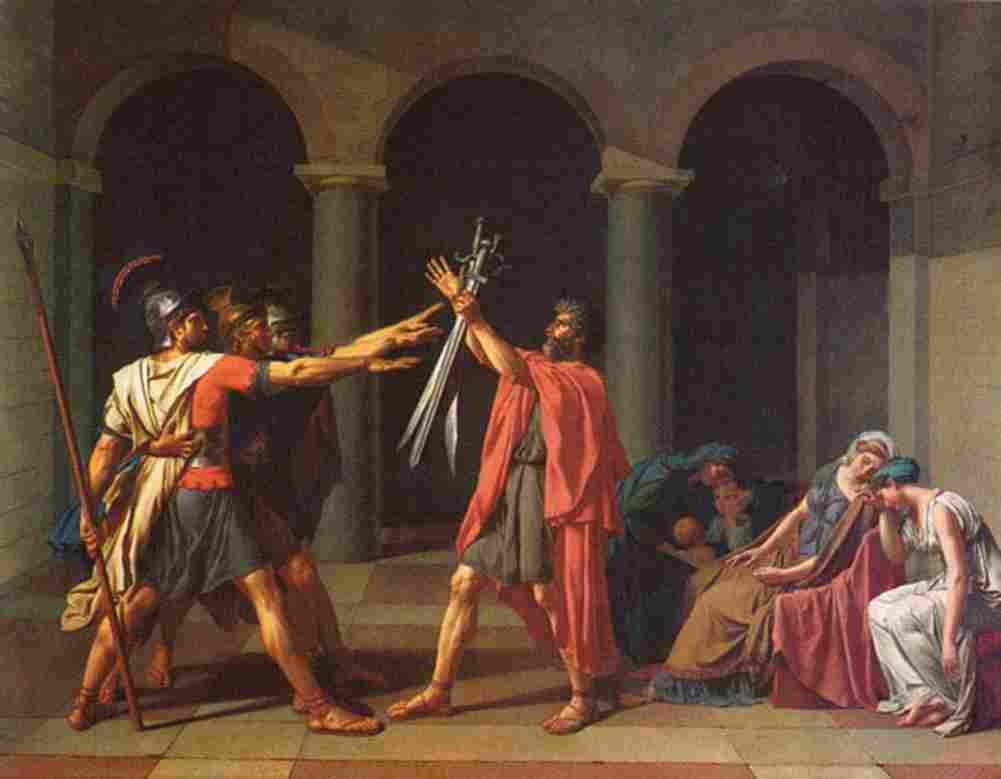 dav The Oath of Horatio Art A4 Photo Print