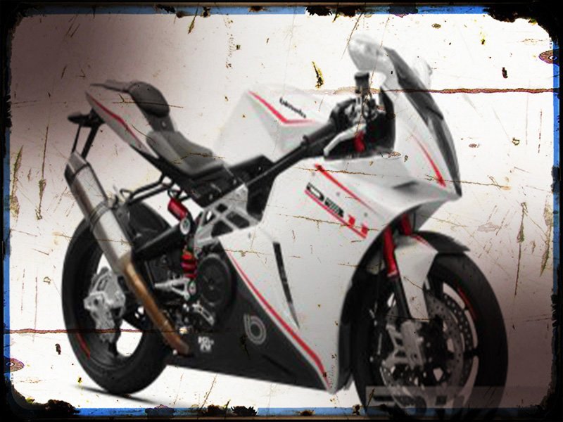 db11 A4 Photo Print Motorbike Vintage Aged