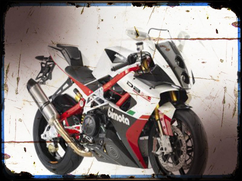 db8 A4 Photo Print Motorbike Vintage Aged