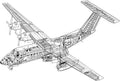 de Havilland Canada DHC 7 cutaway A4 Photo Print