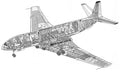 de Havilland Comet cutaway A4 Photo Print