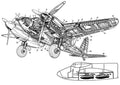 de Havilland Mosquito cutaway A4 Photo Print