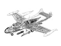 de Havilland Sea Venom cutaway A4 Photo Print