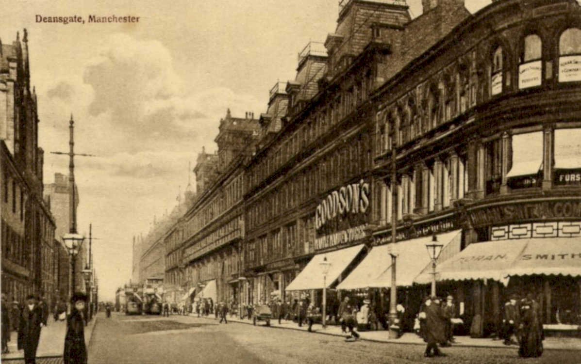 deansgate manchester goodsonVintage 1880s 1900s A4 Photo Print