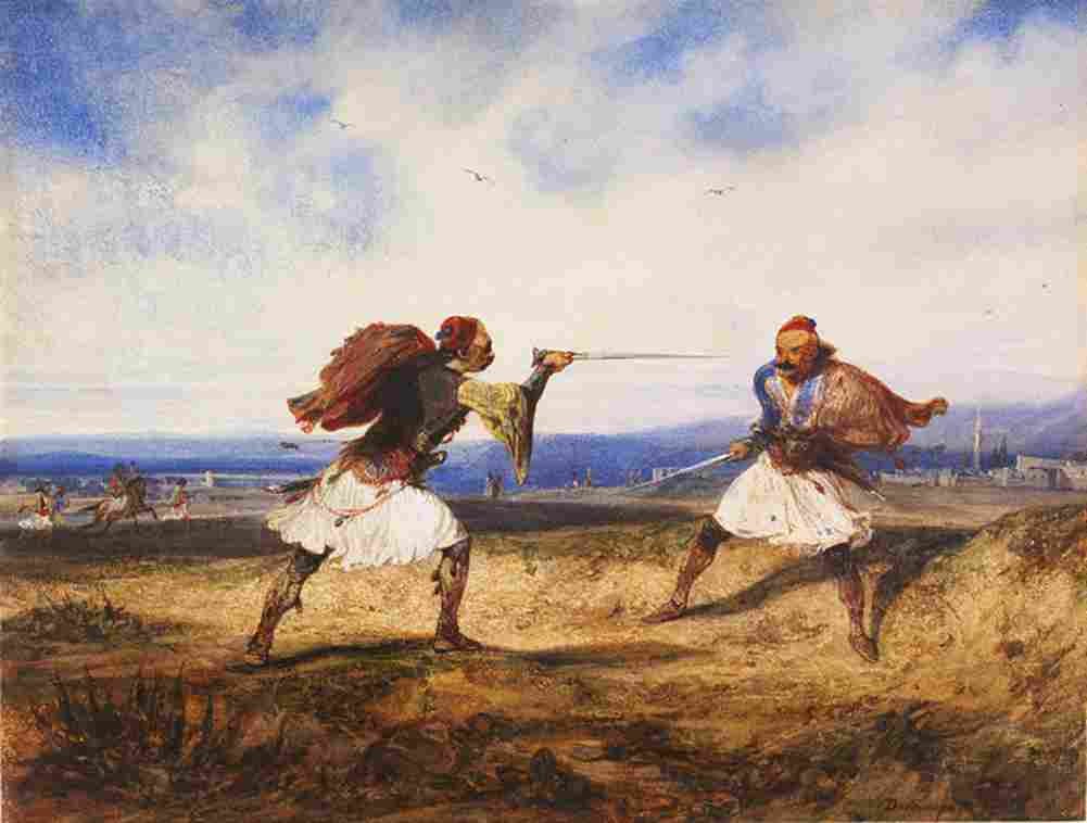 decamps albanian duel Art A4 Photo Print