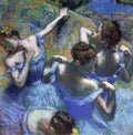 deg Dancers in blue Art A4 Photo Print