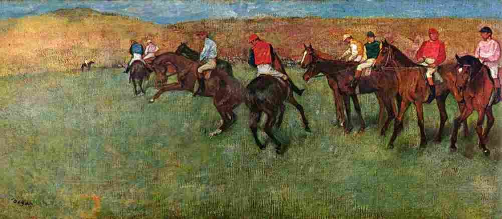 deg Horse Racing Prior to the Start Art A4 Photo Print